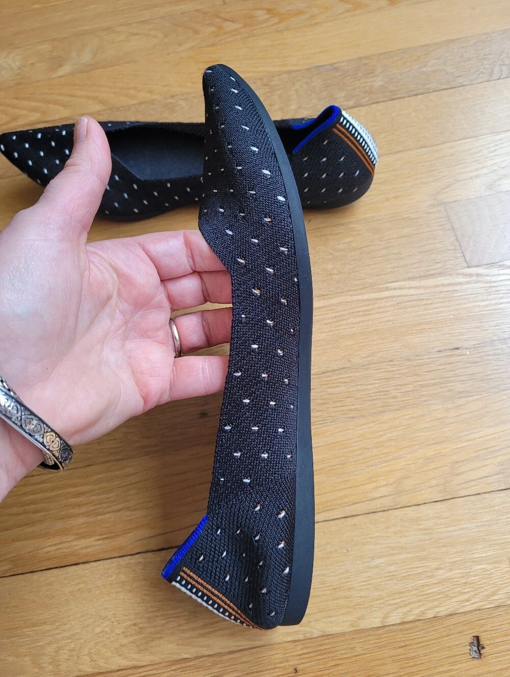 Rothys Ivory Polka Dot The Point Flats